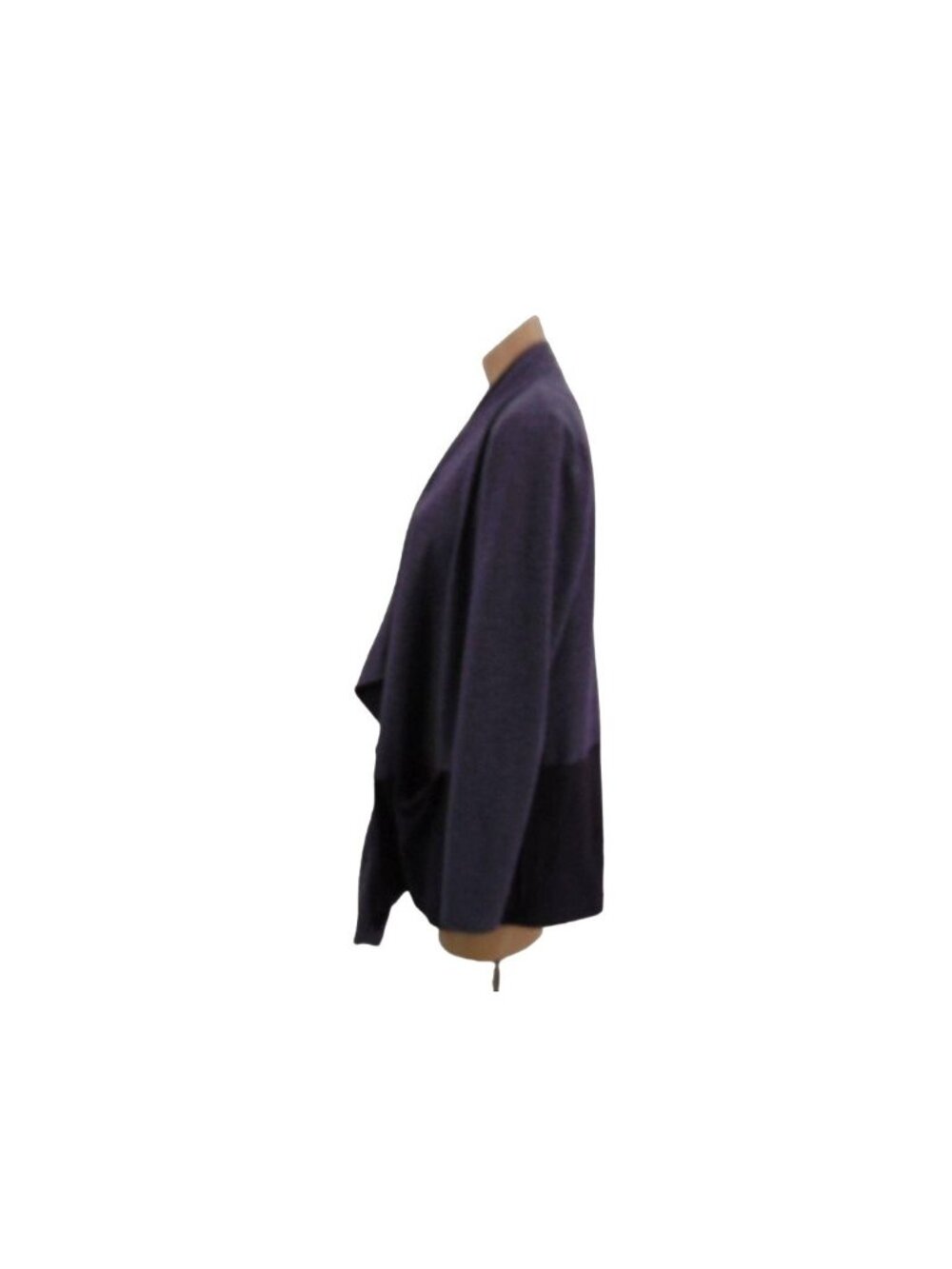 Logo Lorie Goldstein Draped Front Terry Cardigan S  Color Block Oversized - Picture 12 of 14